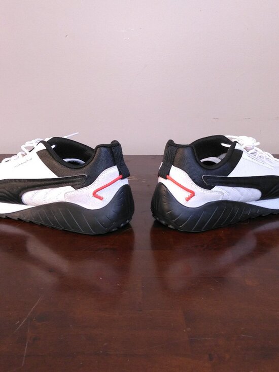 PUMA Porsche Legacy SpeedFusion SHOES Size 13 White Black Firelight 306996-02